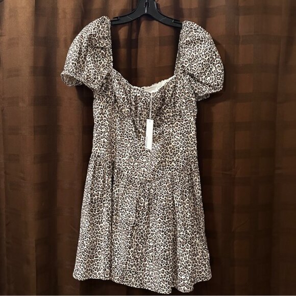 NWT Reformation Cotton Marielle Mini Dress - Mini Leo size 10 reg $226 - Picture 6 of 10